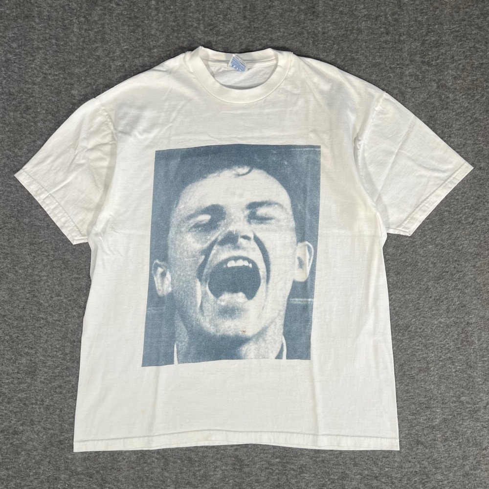 Vintage Morrissey 1991 Kill Uncle Tour T-Shirt Hanes Beefy-T White XL Rock Tee